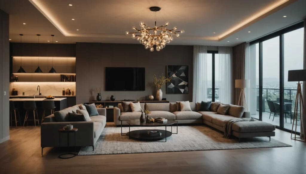 éclairage salon moderne