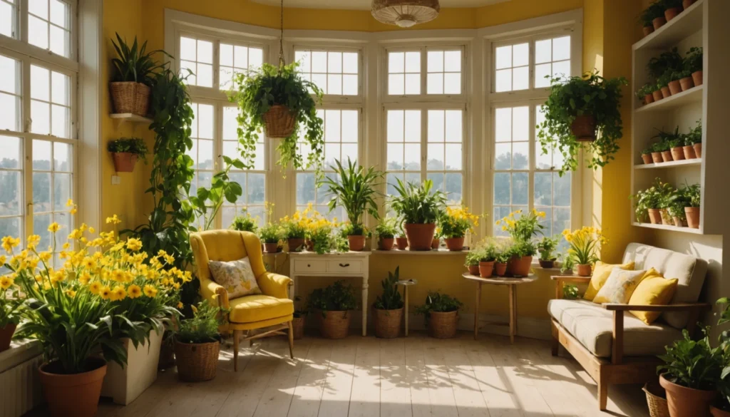 plantes à fleurs jaunes