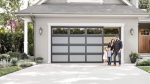 porte de garage sectionnelle avec portillon